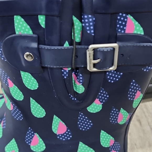 Name Your PRICE🔥Western Chief Indigo Dotty Downpour Rubber Rainboots size 6 - Picture 3 of 9